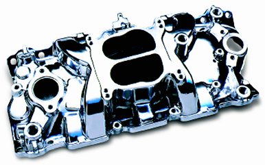 Professional Products 52026 Satin Crosswind Intake Manifold for Small Block Chevy